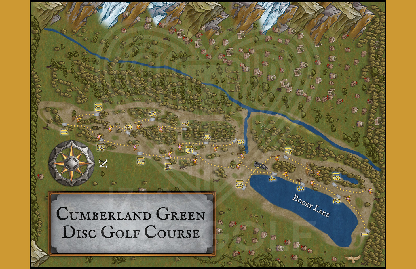 Map - Cumberland Green Map Towel