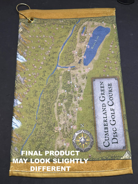 Cumberland Green Map Towel
