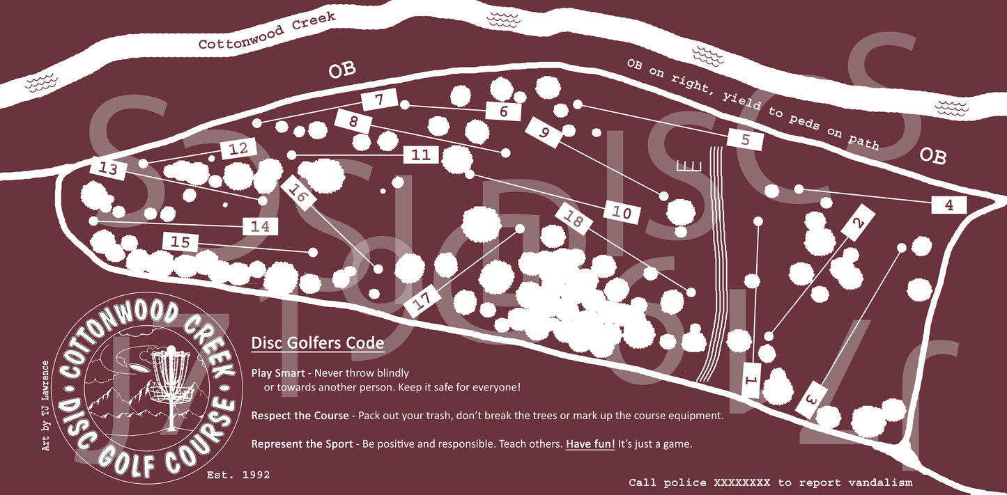 Map - Cottonwood Map towel