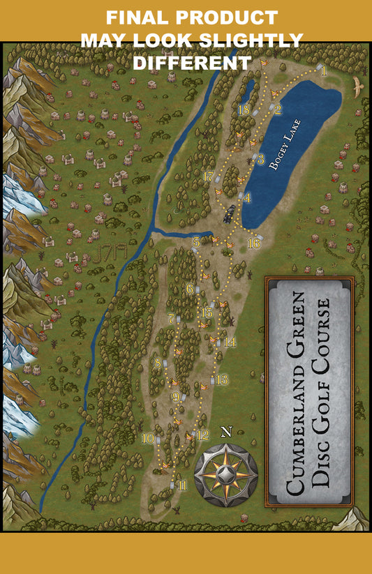 Cumberland Green Map Towel
